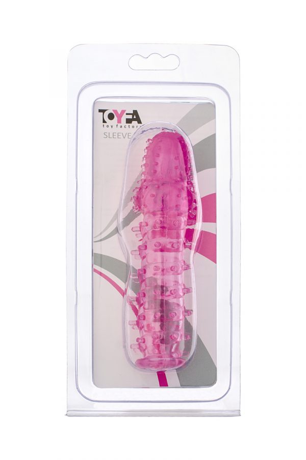 Насадка на пенис с ворсинками TOYFA , TPE, розовая, 13,5 см, Категория - Секс-игрушки/Кольца и насадки/Насадки на пенис, Атрикул 00132726 Изображение 2