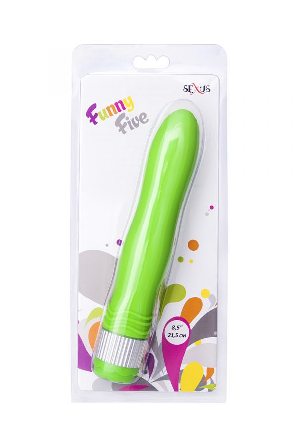 Вибратор Sexus Funny Five, ABS пластик, зеленый, 21,5 см, Категория - Секс-игрушки/Вибраторы/Нереалистичные вибраторы, Атрикул 0T-00000429 Изображение 2
