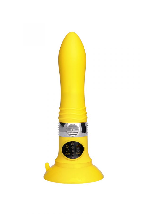 Нереалистичный вибратор Sexus Funny Five, ABS пластик, Желтый, 18,5 см, Категория - Секс-игрушки/Вибраторы/Нереалистичные вибраторы, Атрикул 0T-00000463 Изображение 2