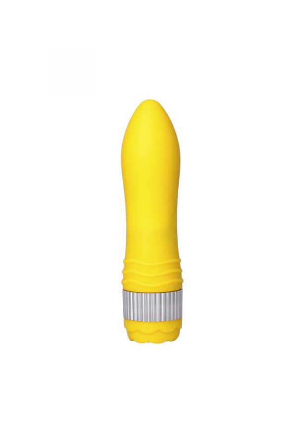 Нереалистичный вибратор Sexus Funny Five, ABS пластик, Желтый, 18,5 см, Категория - Секс-игрушки/Вибраторы/Нереалистичные вибраторы, Атрикул 0T-00000463 Изображение 3