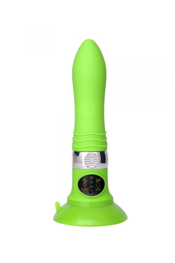 Нереалистичный вибратор Sexus Funny Five, ABS пластик, Зеленый, 18,5 см, Категория - Секс-игрушки/Вибраторы/Нереалистичные вибраторы, Атрикул 0T-00000462 Изображение 2