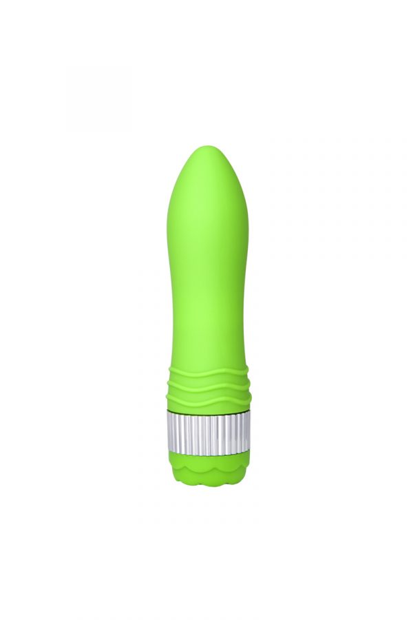 Нереалистичный вибратор Sexus Funny Five, ABS пластик, Зеленый, 18,5 см, Категория - Секс-игрушки/Вибраторы/Нереалистичные вибраторы, Атрикул 0T-00000462 Изображение 3