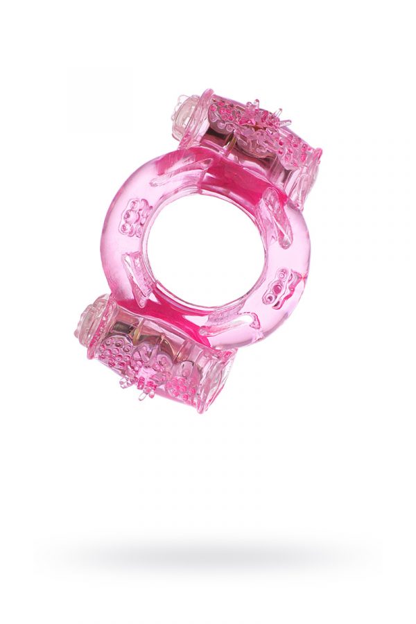 Эрекционное кольцо на пенис с двойной вибрацией, TOYFA,  TPE, розовый, Категория - Секс-игрушки/Кольца и насадки/Кольца на пенис, Атрикул 00138511 Изображение 1