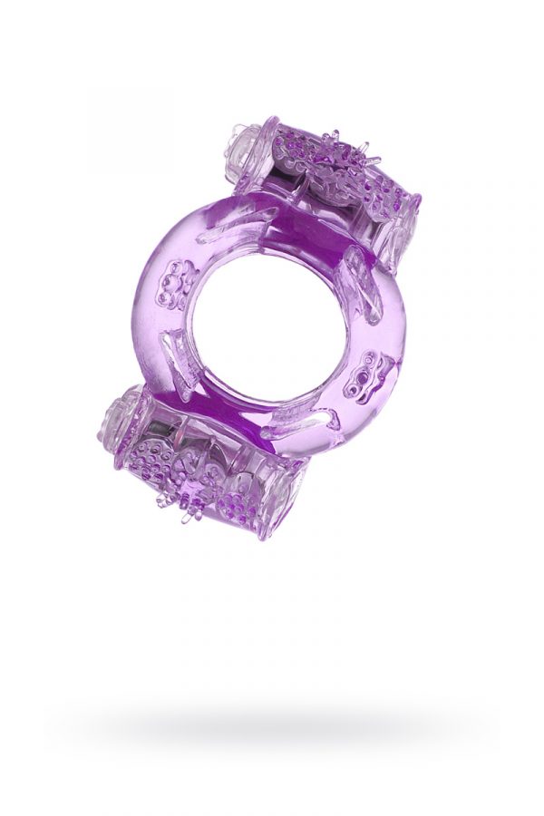 Эрекционное кольцо на пенис с двойной вибрациейTOYFA, TPE, фиолетовый, Категория - Секс-игрушки/Кольца и насадки/Кольца на пенис, Атрикул 00138510 Изображение 1