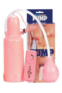 Помпа для пениса Dream Toys, вакуумная, механическая, с вибрацией, розовая, 13,5 см, Категория - Секс-игрушки/Помпы/Помпы для пениса, Атрикул 00006862 Изображение 1