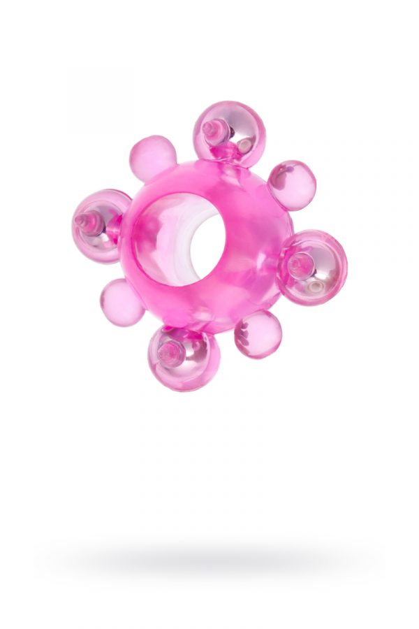 Эрекционное кольцо с бусинками TOYFA, TPE, розовый, Категория - Секс-игрушки/Кольца и насадки/Кольца на пенис, Атрикул 00132664 Изображение 1