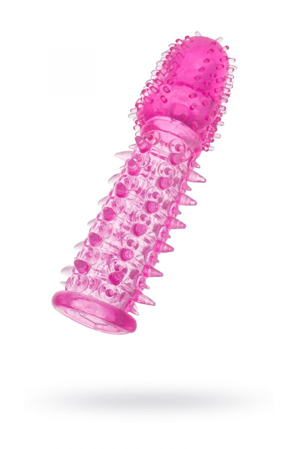 Насадка на пенис с ворсинками TOYFA, TPE, розовая, 13,5 см, Категория - Секс-игрушки/Кольца и насадки/Насадки на пенис, Атрикул 00132721 Изображение 1