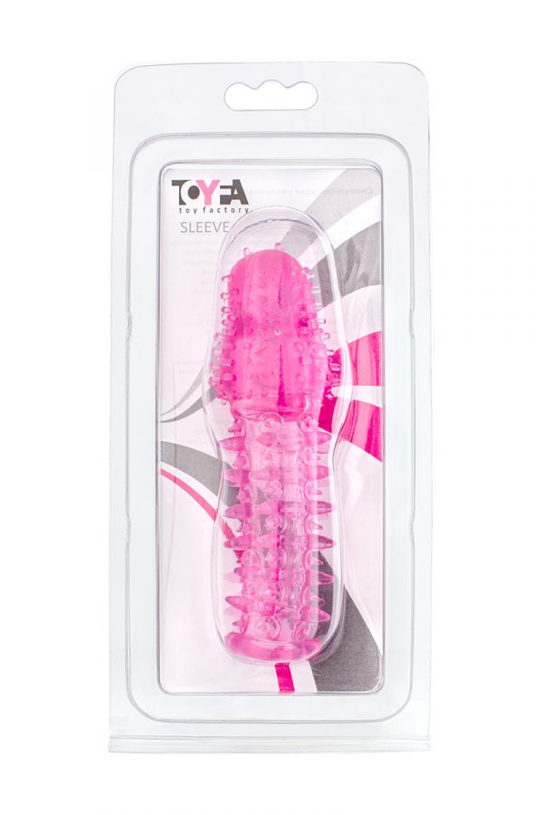 Насадка на пенис с ворсинками TOYFA, TPE, розовая, 13,5 см, Категория - Секс-игрушки/Кольца и насадки/Насадки на пенис, Атрикул 00132721 Изображение 2