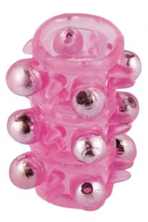 Насадка с бусинками TOYFA, TPE, розовый, 5 см, Категория - Секс-игрушки/Кольца и насадки/Насадки на пенис, Атрикул 00132659 Изображение 1
