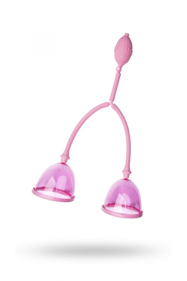 Помпа для груди, двойная, TOYFA, ABS пластик, розовый, 24 см, Категория - Секс-игрушки/Помпы/Помпы для груди, Атрикул 00132603 Изображение 1