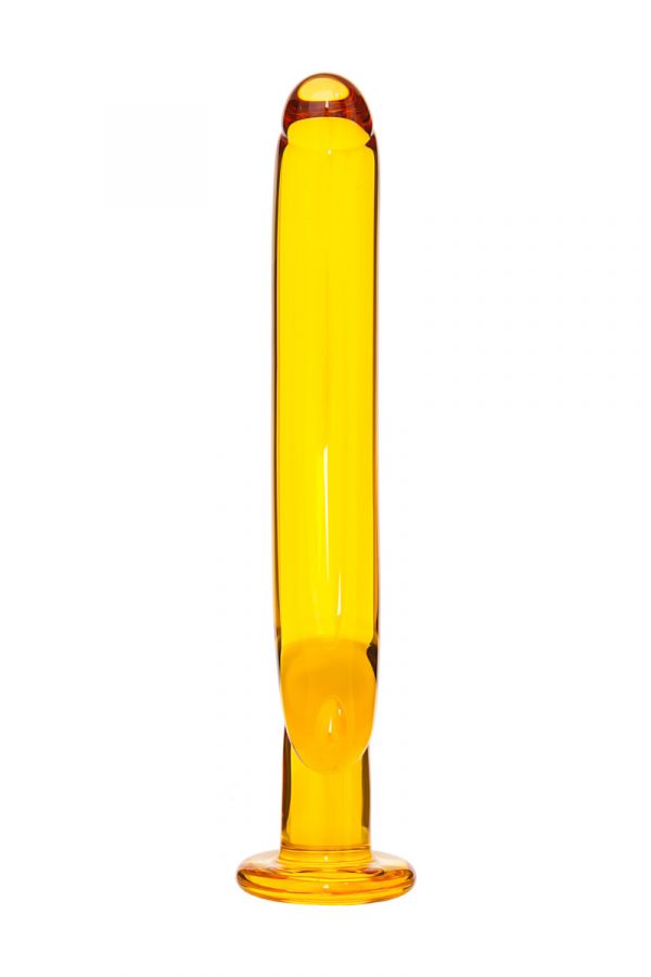 Нереалистичный фаллоимитатор Sexus Glass, Стекло, Желтый, 17 см, Категория - Секс-игрушки/Фаллоимитаторы/Нереалистичные фаллоимитаторы, Атрикул 0T-00000575 Изображение 3