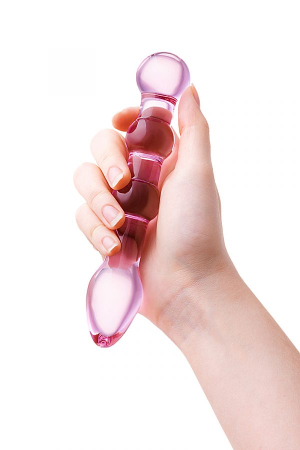Нереалистичный фаллоимитатор Sexus Glass, Стекло, Розовый, 18 см, Категория - Секс-игрушки/Фаллоимитаторы/Нереалистичные фаллоимитаторы, Атрикул 0T-00000577 Изображение 3