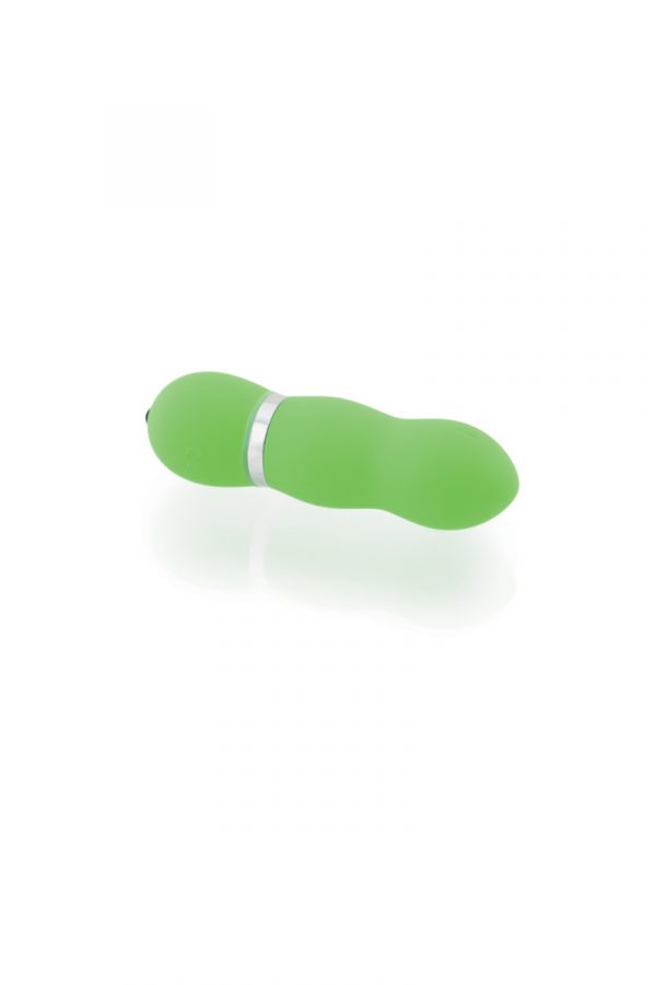 Нереалистичный вибратор Sexus Funny Five, ABS пластик, Зеленый, 10,5 см, Категория - Секс-игрушки/Вибраторы/Нереалистичные вибраторы, Атрикул 0T-00002578 Изображение 1