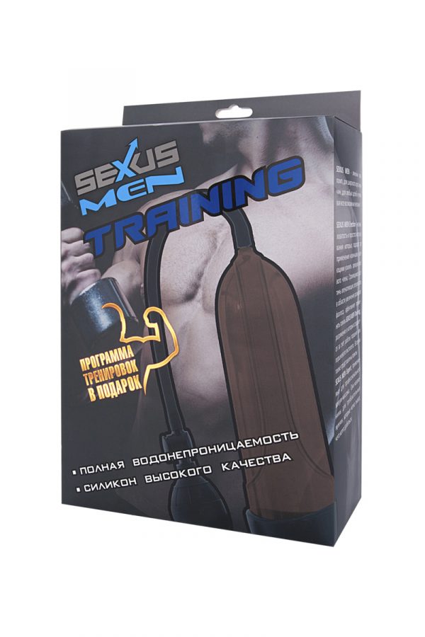 Помпа для пениса Sexus Men Training, вакуумная, механическая, ABS пластик, чёрный, 25 см, Категория - Секс-игрушки/Помпы/Помпы для пениса, Атрикул 0T-00004959 Изображение 3