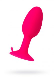 Анальная втулка TOYFA POPO Pleasure со стальным шариком внутри, силиконовая, розовая, 7 см, Категория - Секс-игрушки/Анальные игрушки/Анальные пробки и втулки, Атрикул 0T-00005330 Изображение 1