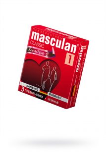 Презервативы Masculan Classic 1,  3 шт.  Нежные (Senitive) ШТ, Категория - Презервативы/Классические презервативы, Атрикул 0T-00005537 Изображение 1