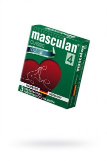 Презервативы Masculan Classic 4,  3 шт.  Увеличенного размера (XXL) розового цвета ШТ, Категория - Презервативы/Классические презервативы, Атрикул 0T-00005540 Изображение 1