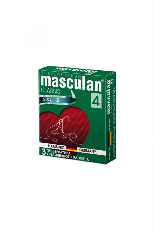 Презервативы Masculan Classic 4,  3 шт.  Увеличенного размера (XXL) розового цвета ШТ, Категория - Презервативы/Классические презервативы, Атрикул 0T-00005540 Изображение 2