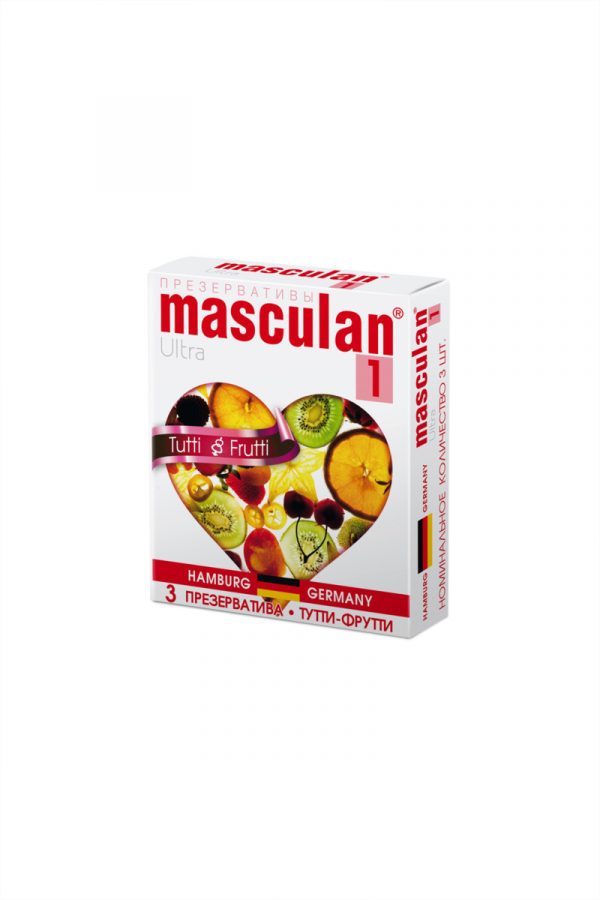 Презервативы Masculan Ultra 1,  3 шт.  Тутти-Фрутти (Tutti-Frutti)  ШТ, Категория - Презервативы/Классические презервативы, Атрикул 0T-00005545 Изображение 2