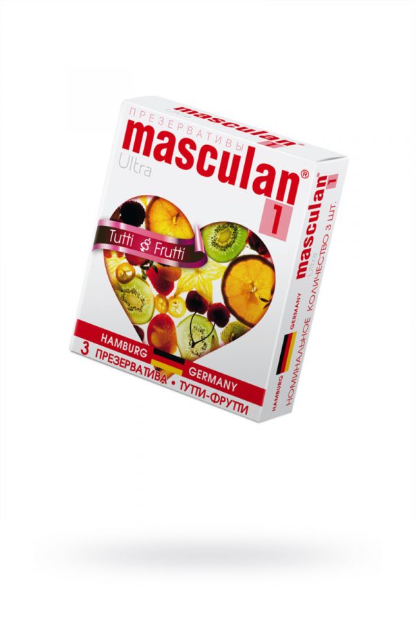 Презервативы Masculan Ultra 1,  3 шт.  Тутти-Фрутти (Tutti-Frutti)  ШТ, Категория - Презервативы/Классические презервативы, Атрикул 0T-00005545 Изображение 1