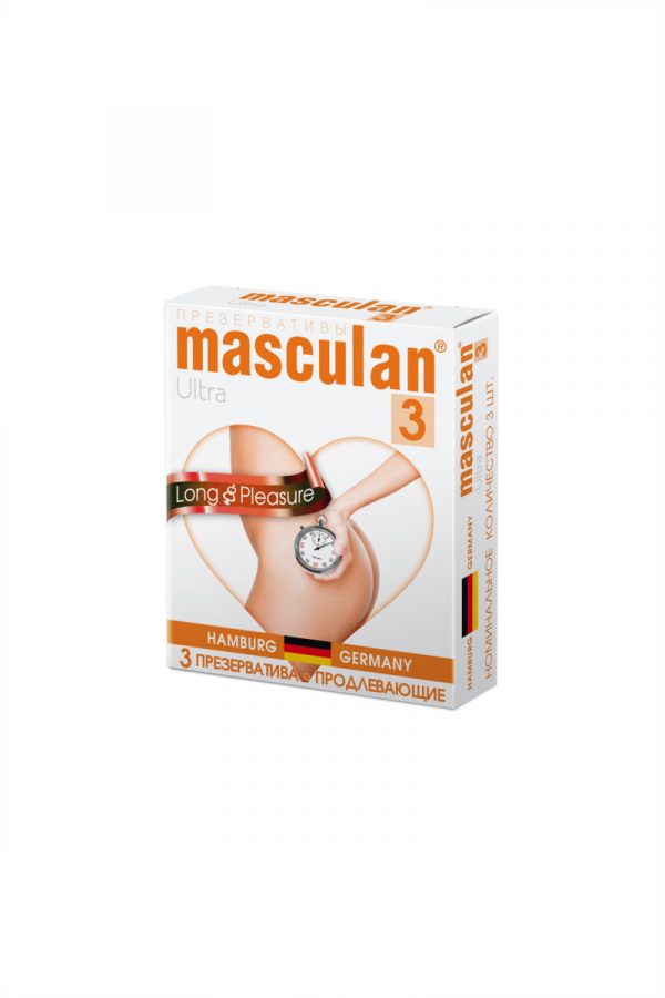 Презервативы Masculan Ultra 3,  3 шт.  Продлевающие (Long Pleasure)  ШТ, Категория - Презервативы/Классические презервативы, Атрикул 0T-00005547 Изображение 2