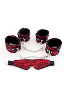 Кружевной набор TOYFA Marcus: красный наручники, оковы и маска, Категория - БДСМ, фетиш/БДСМ наборы и комплекты, Атрикул 0T-00005464 Изображение 1