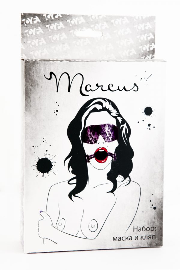 Кружевной набор TOYFA Marcus пурпурный: маска и кляп, Категория - БДСМ, фетиш/БДСМ наборы и комплекты, Атрикул 0T-00005489 Изображение 2