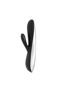 Вибратор OVO rabbit перезаряжаемый силикон, черный, 19,5 см, Категория - Секс-игрушки/Вибраторы/Вибраторы с клиторальным стимулятором, Атрикул 0T-00005417 Изображение 1