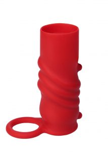 Насадка силиконовая, красная, Категория - Секс-игрушки/Кольца и насадки/Насадки на пенис, Атрикул 0T-00006023 Изображение 1