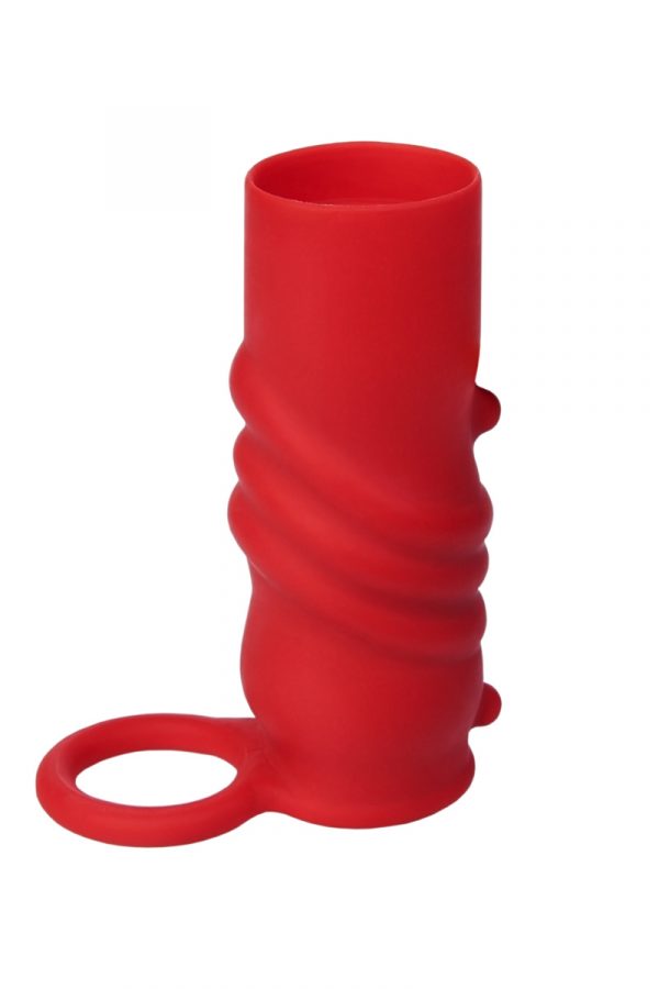 Насадка силиконовая, красная, Категория - Секс-игрушки/Кольца и насадки/Насадки на пенис, Атрикул 0T-00006023 Изображение 1