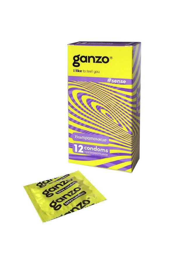 Презервативы Ganzo Sense № 12	Ультратонкие ШТ, Категория - Презервативы/Классические презервативы, Атрикул 0T-00005399 Изображение 1