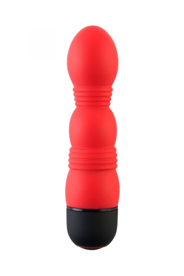 Вибратор TOYFA Black&Red, 10 режимов вибрации, силиконовый, красный, 11,4 см, Категория - Секс-игрушки/Вибраторы/Нереалистичные вибраторы, Атрикул 0T-00006045 Изображение 1