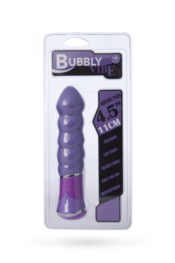Вибратор NMC Bubbly Vibe рельефный, 10 режимов вибрации, силиконовый, фиолетовый, 11 см, Категория - Секс-игрушки/Анальные игрушки/Анальные вибраторы, Атрикул 0T-00007150 Изображение 2
