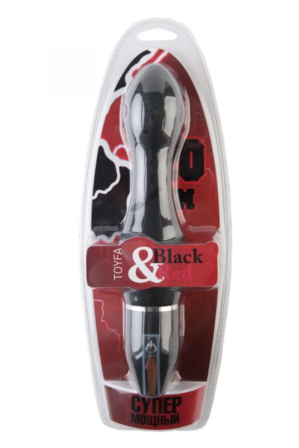 Вибратор TOYFA Black&Red, 10 режимов вибрации, силиконовый, черный, 28 см, Ø4,5 см, Категория - Секс-игрушки/Анальные игрушки/Гигантские анальные стимуляторы, Атрикул 0T-00007380 Изображение 2