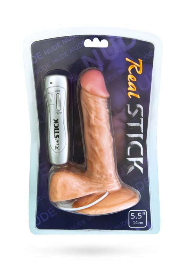 Вибратор TOYFA RealStick Nude реалистичный, 7 режимов вибрации, 13 см, Категория - Секс-игрушки/Вибраторы/Реалистичные вибраторы, Атрикул 0T-00008177 Изображение 3