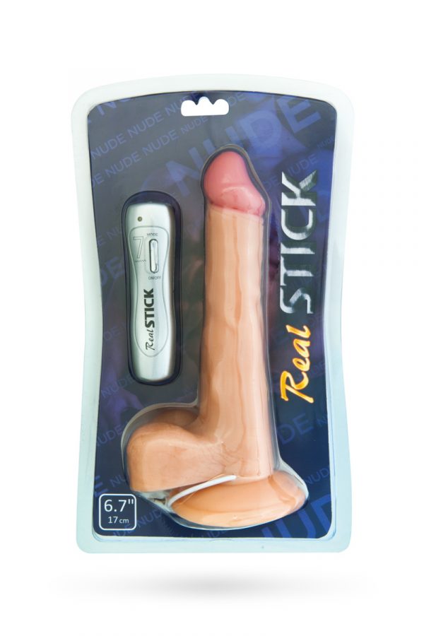 Вибратор TOYFA RealStick Nude реалистичный, 7 режимов вибрации, 17 см, Категория - Секс-игрушки/Вибраторы/Реалистичные вибраторы, Атрикул 0T-00008181 Изображение 3