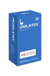 Презервативы Unilatex Natural Plain №12+3 гладкие классические, Категория - Презервативы/Классические презервативы, Атрикул 0T-00008228 Изображение 1