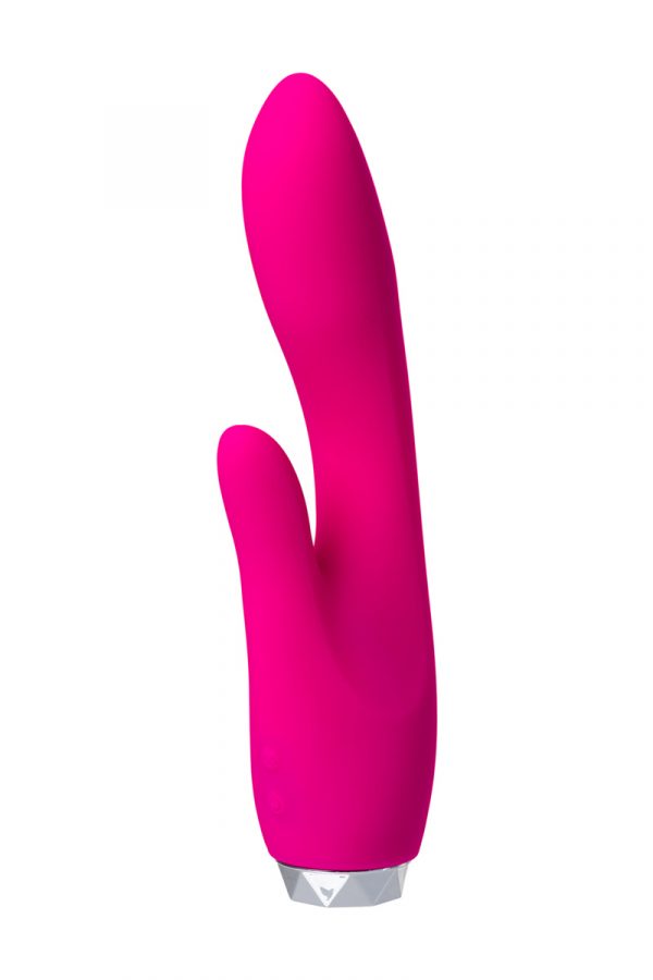 Вибратор с клиторальным стимулятором L'EROINA силикон, розовый, 18 см, Категория - Секс-игрушки/Вибраторы/Вибраторы с клиторальным стимулятором, Атрикул 0T-00012270 Изображение 3