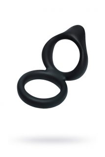 Двойное эрекционное кольцо на пенис Levett Victor, чёрное, Категория - Секс-игрушки/Кольца и насадки/Кольца на пенис, Атрикул 0T-00008819 Изображение 1