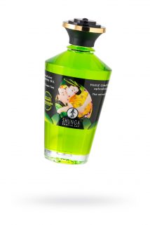Массажное масло Shunga Organic Зеленый чай, возбуждающее, натуральное, 100 мл, Категория - Интимная косметика/Средства для массажа/Гели и масла, Атрикул 0T-00009677 Изображение 1