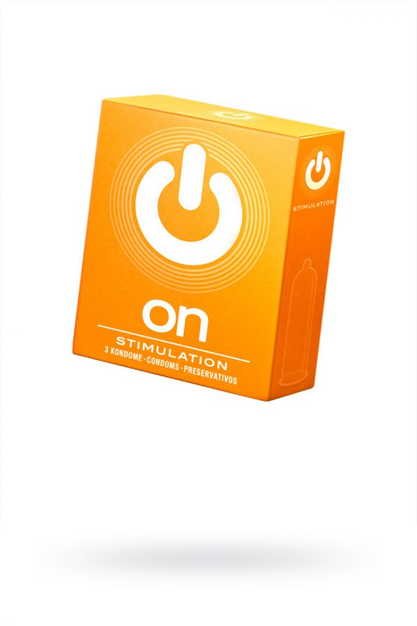 Презервативы ''ON)'' Stimulation №3 - с точками (ширина 54mm), Категория - Презервативы/Рельефные и фантазийные презервативы, Атрикул 0T-00010012 Изображение 1