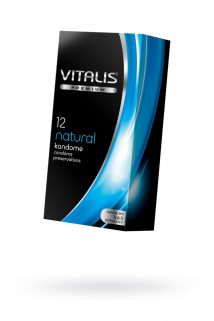 Презервативы ''VITALIS'' PREMIUM №12 natural - классические (ширина 53mm), Категория - Презервативы/Классические презервативы, Атрикул 0T-00009995 Изображение 1