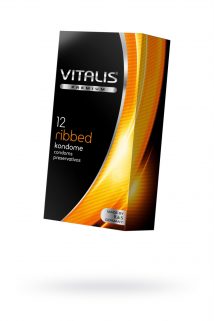 Презервативы ''VITALIS'' PREMIUM №12 ribbed - ребристые (ширина 52mm), Категория - Презервативы/Рельефные и фантазийные презервативы, Атрикул 0T-00009996 Изображение 1