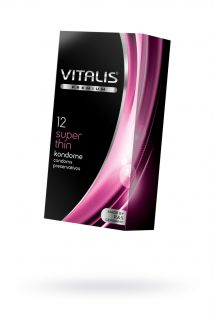 Презервативы ''VITALIS'' PREMIUM №12 super thin - супер тонкие (ширина 53mm), Категория - Презервативы/Классические презервативы, Атрикул 0T-00009999 Изображение 1