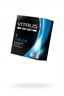 Презервативы ''VITALIS'' PREMIUM №3 natural - классические (ширина 53mm), Категория - Презервативы/Классические презервативы, Атрикул 0T-00010003 Изображение 1