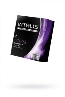 Презервативы ''VITALIS'' PREMIUM №3 strong - сверхпрочные (ширина 53mm), Категория - Презервативы/Классические презервативы, Атрикул 0T-00010006 Изображение 1