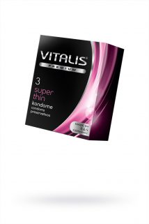 Презервативы ''VITALIS'' PREMIUM №3 super thin - супер тонкие (ширина 53mm), Категория - Презервативы/Классические презервативы, Атрикул 0T-00010007 Изображение 1