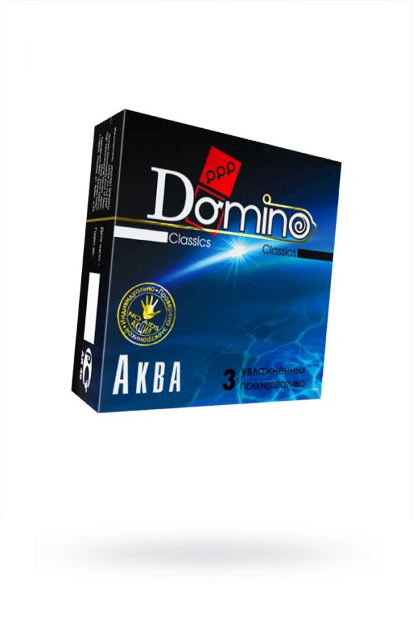 Презервативы Luxe DOMINO Classics Аква 18 см, 3 шт. в упаковке, Категория - Презервативы/Классические презервативы, Атрикул 0T-00010725 Изображение 1