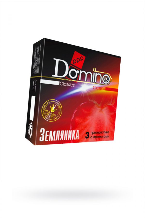 Презервативы Luxe DOMINO Classics земляника, 18 см., 3 шт. в упаковке, Категория - Презервативы/Классические презервативы, Атрикул 0T-00010802 Изображение 1
