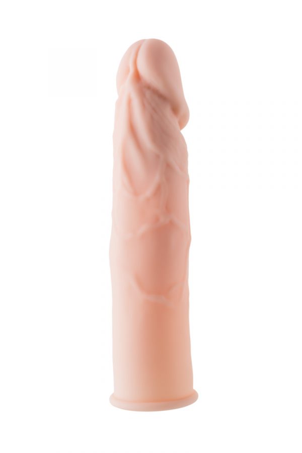 Насадка ToyFa XLover, для увеличения размера, силикон, телесный, 18 см, Категория - Секс-игрушки/Кольца и насадки/Насадки на пенис, Атрикул 0T-00010656 Изображение 3